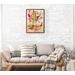 Example of what the painting would look like hanging and framed in a furnished setting. Painting is sold unframed.